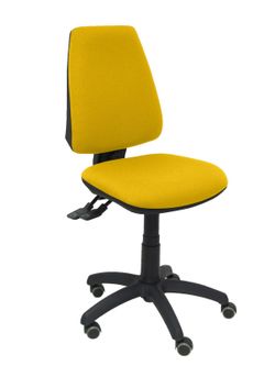 Silla Operativa de oficina Elche S bali amarillo ruedas de parquet