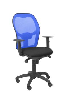 Silla Operativa de oficina Jorquera malla azul asiento bali negro