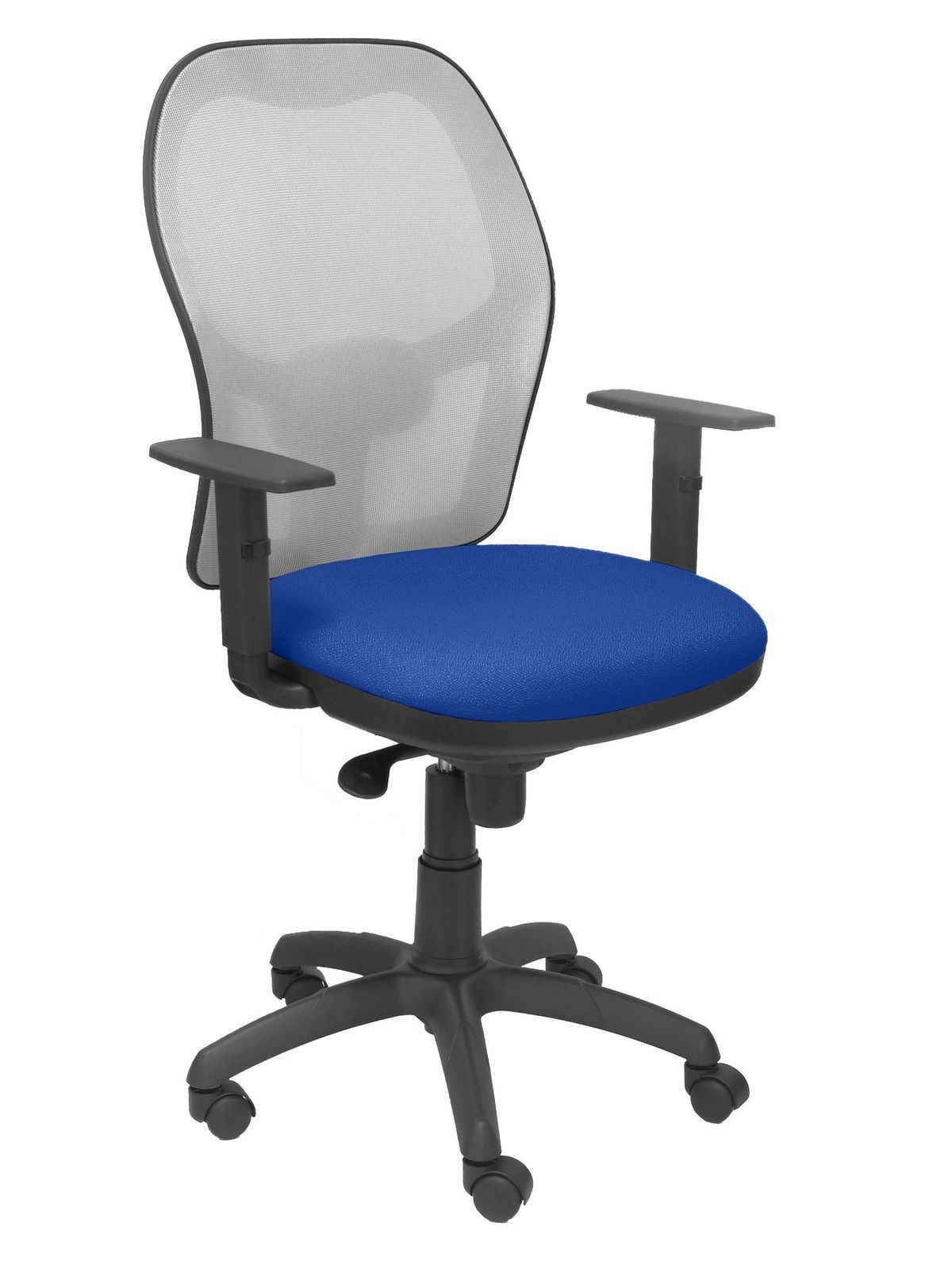 Silla Operativa de oficina Jorquera malla gris asiento bali azul
