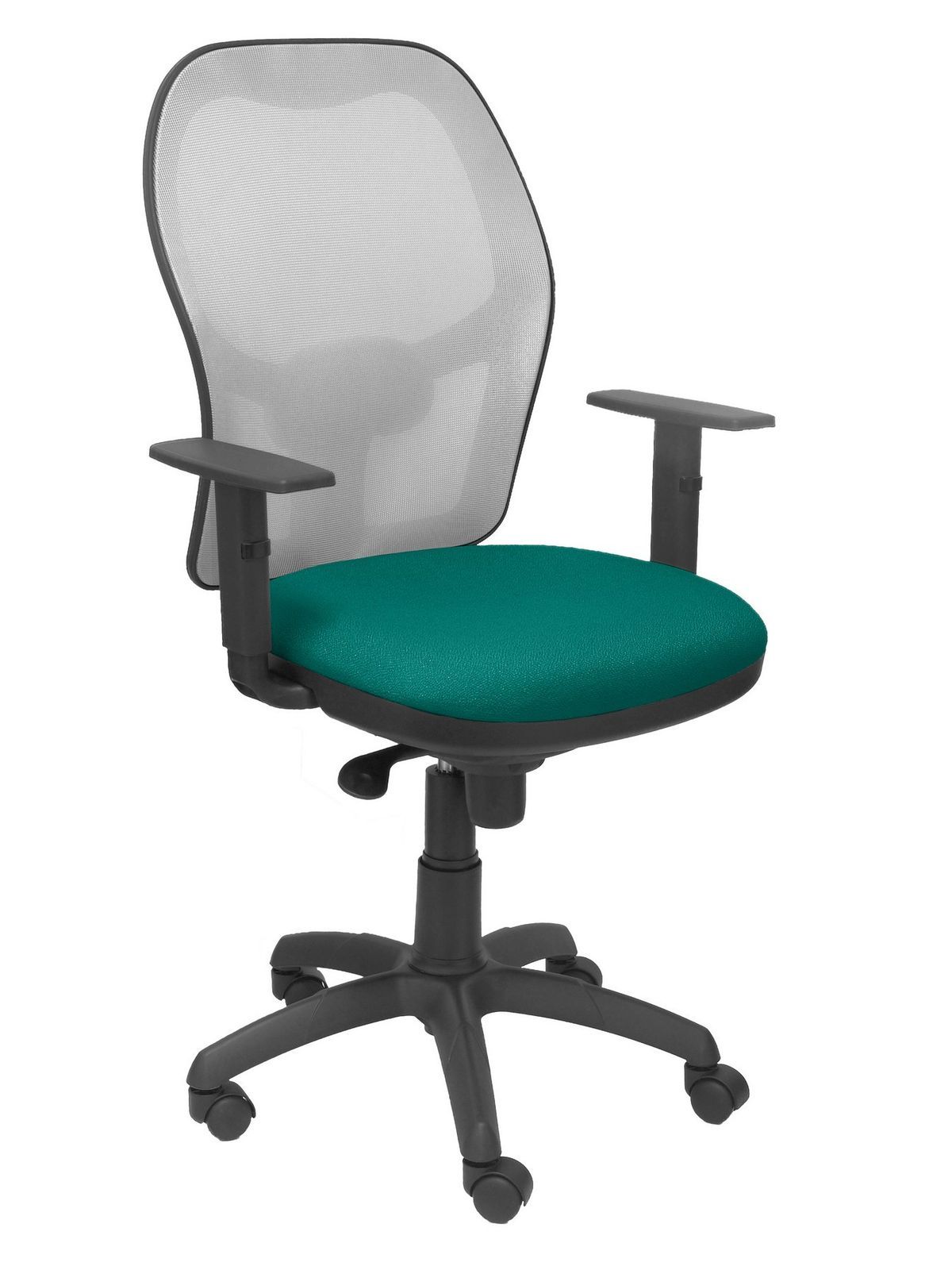 Silla Operativa de oficina Jorquera malla gris asiento bali verde claro