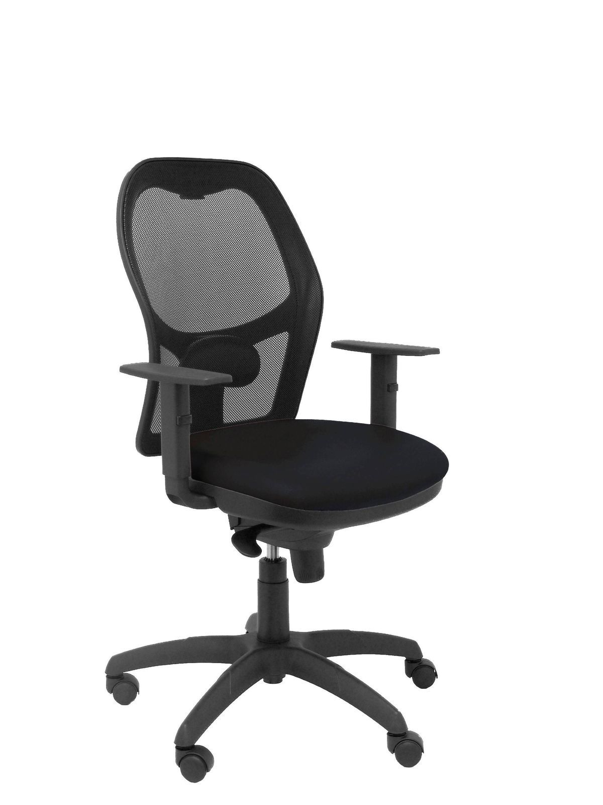 Silla Operativa de oficina Jorquera malla negra asiento similpiel negro