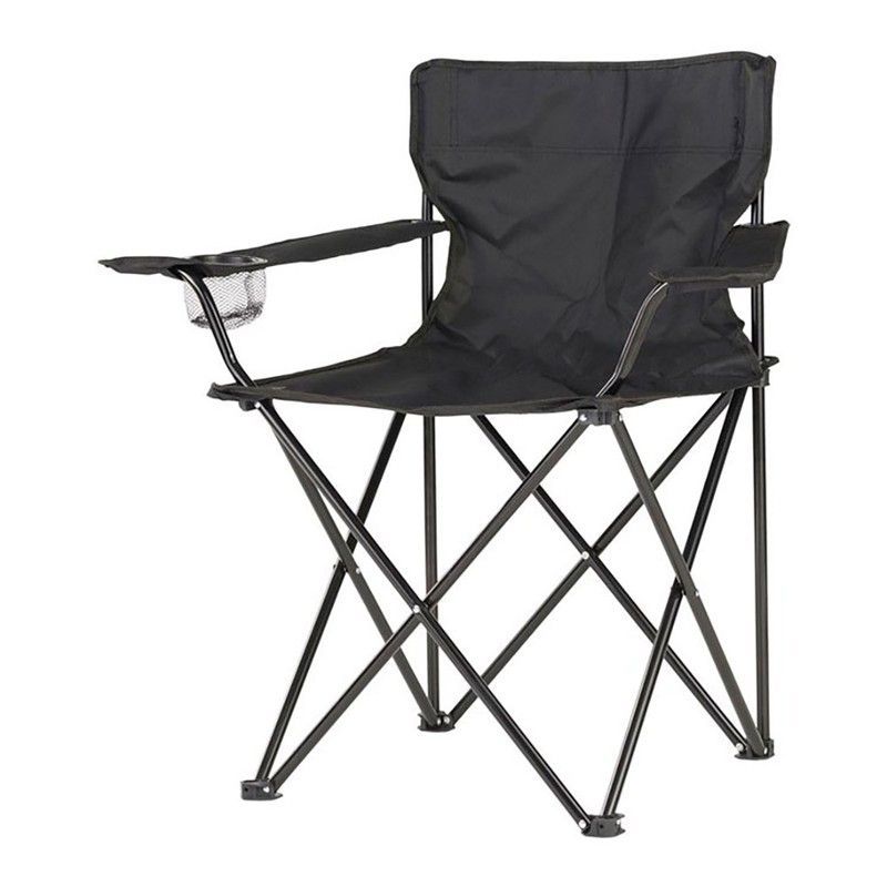 Silla Plegable Camping 80x83,5x51cm Color Negro