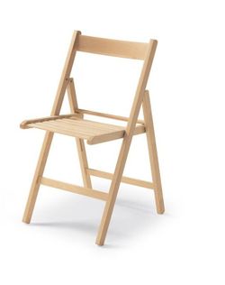 Silla plegable de madera natural Buiani