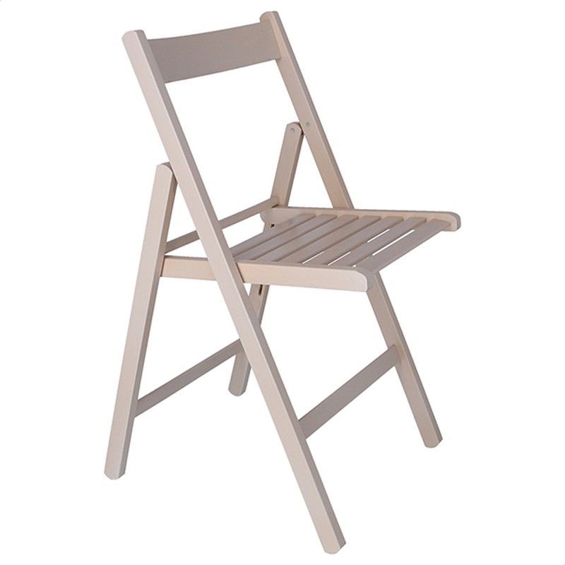 Silla plegable madera haya color blanco de Aranaz