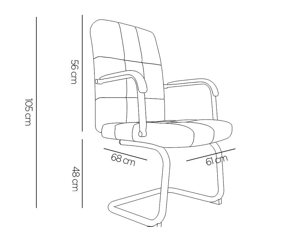 Silla q-connect escritorio pia ve simil piel base metalica alt max 1050 anc 610 prof 680 color blanco