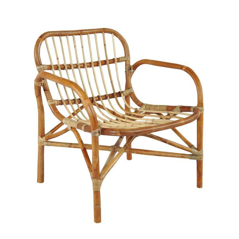 Sillón Cantika de Ratán Natural, 65x66x76 cm