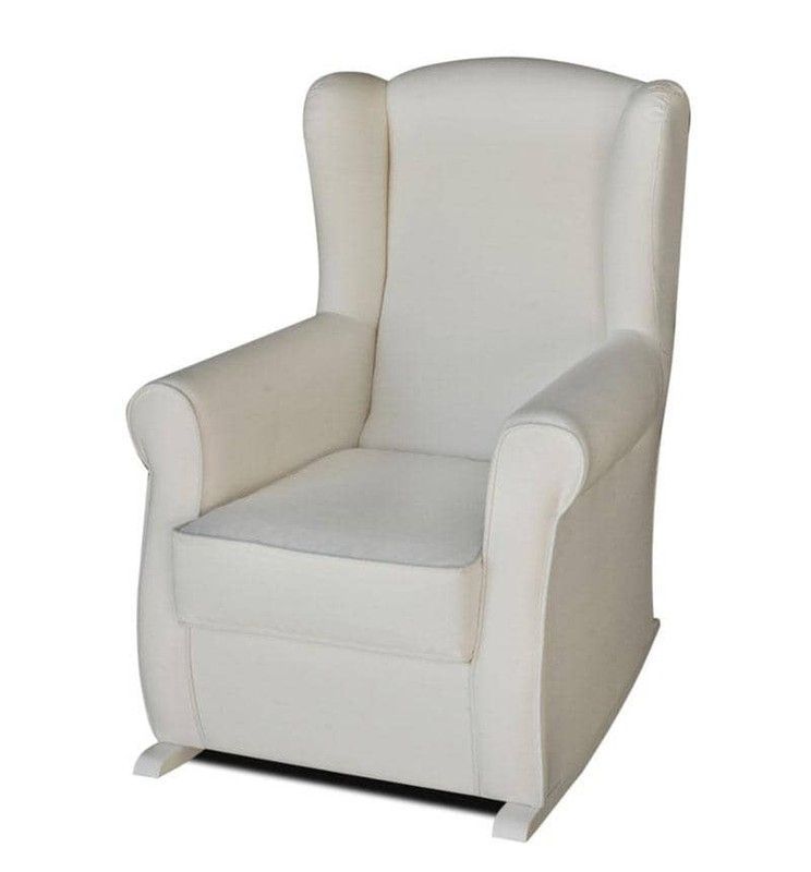 Sillón de lactancia Natale de Roa tela en color blanco