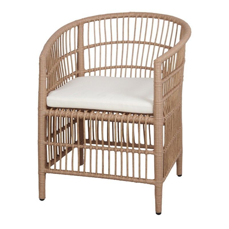 Sillón de ratán sintético en natural, 66 x 69 x 82 cm | Jeffry