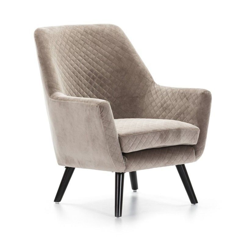 Sillón de Terciopelo Gris 90x79x75 cm