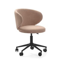 Sillón giratorio de tejido en rosa, 60 x 60,5 x 83 cm | Rush