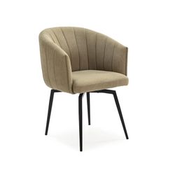 Sillón giratorio de tejido  en verde, 60 x 60 x 81 cm | Enka