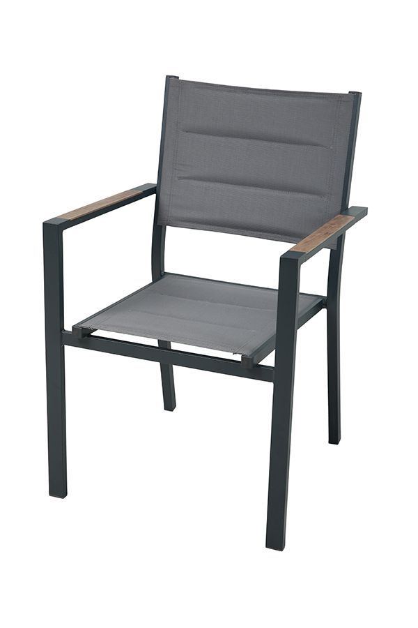 Sillon roma aluminio y textileno con apoyabrazos PG0916