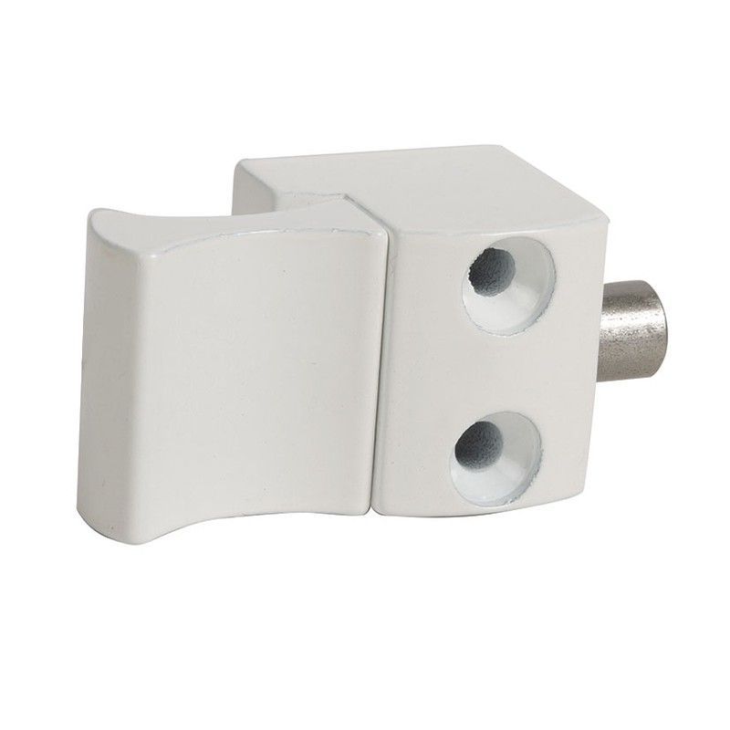 Sistema de bloqueo interior para puertas y ventanas correderas de aluminio ALMA. Bloqueador Apert. Ventana Autom. Blanco.