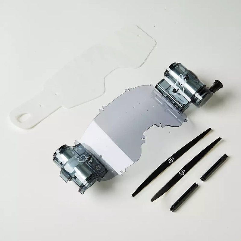 🦊🕶️  Sistema Total FOX Vision Gris Claro 45mm TVS 🌫️🥽 | Airspace & Main MX20 – Visión Profesional Todo Terreno