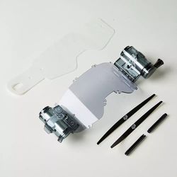 🦊🕶️  Sistema Total FOX Vision Gris Claro 45mm TVS 🌫️🥽 | Airspace & Main MX20 – Visión Profesional Todo Terreno