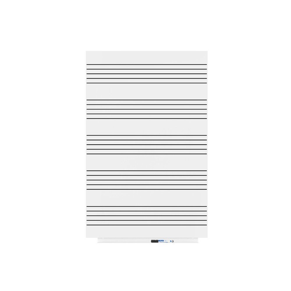 Skinmusic 75x115 cm Lacada Blanco con Pentagrama