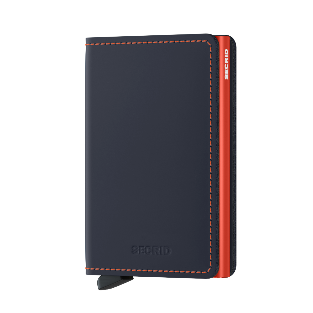 Slimwallet Matte Nightblue & Orange