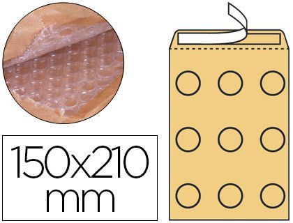 Sobre Burbujas Crema Q-Connect C/0 150 X 210 mm Caja de 100