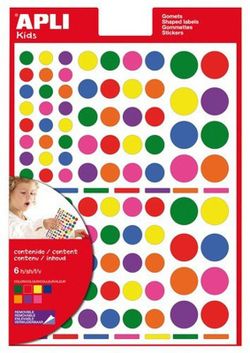 Sobre con 6 hojas de gomets removibles