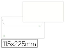 Sobre liderpapel blanco 115x225 mm solapa tira de silicona papel reciclado 90 gr caja de 500 unidades