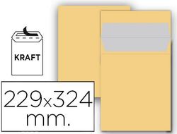 Sobre Liderpapel Bolsa N 7 Kraft Din C4 229X324 mm Tira de Silicona Paquete de 25 Unidades