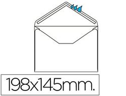 Sobre Liderpapel N.10 Blanco Oficio Prolongado 145X198Mm Engomado Solapa de Pico Caja de 250 Unidades