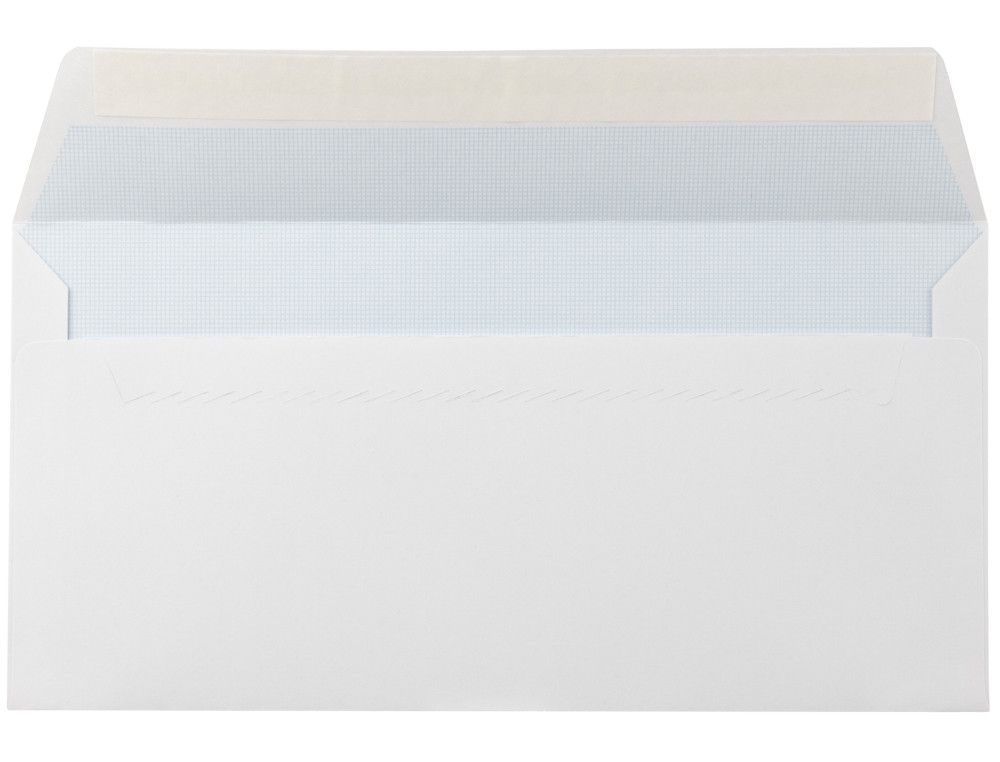 Sobre liderpapel n 2 blanco din americano 110x220 mmtira de silicona paquete de 25 unidades