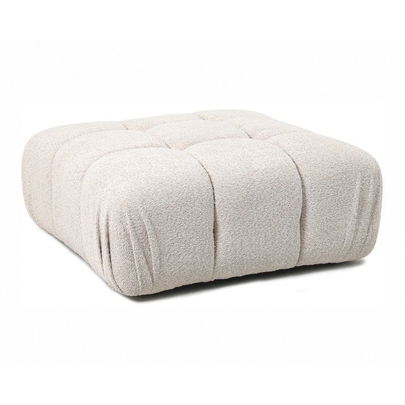 Sofá modular puff de tejido en beige, 94 x 94 x 39 cm | Killiam