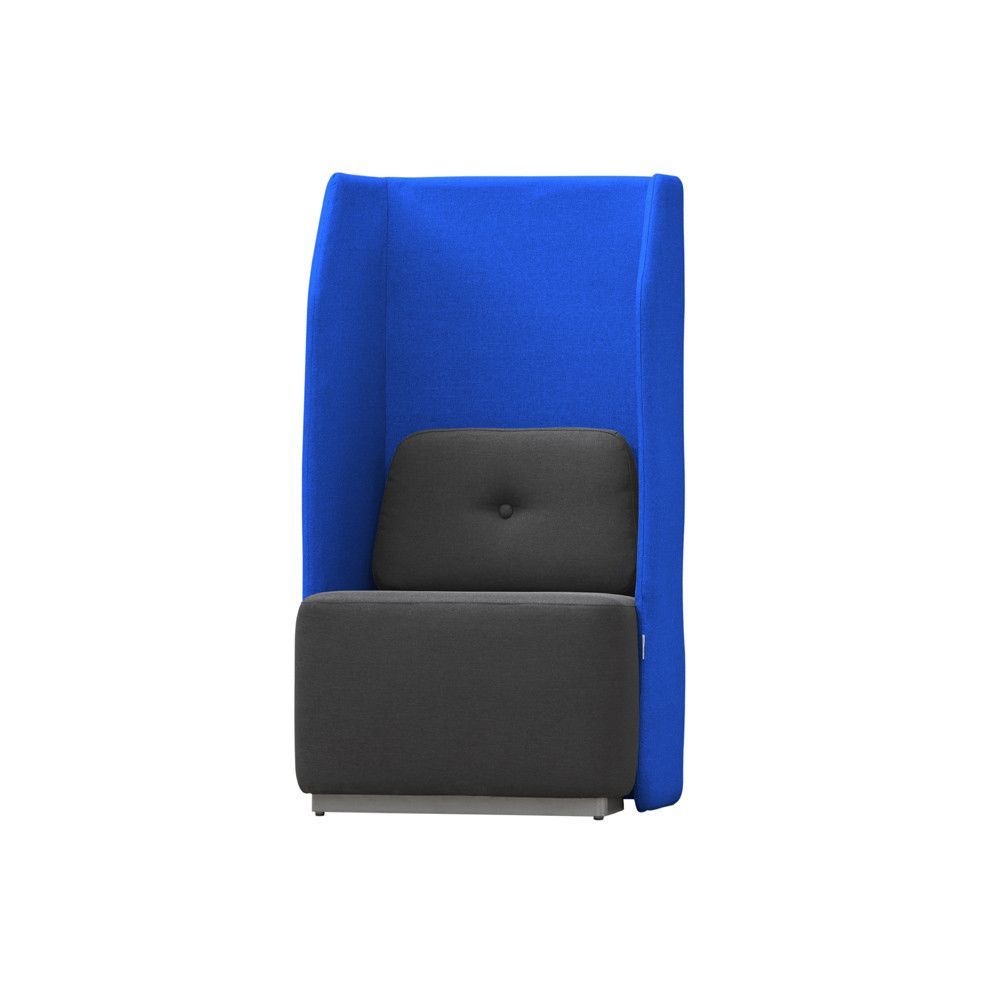 Sofá Soft Seating Individual  Negro/Azul 73x66x132 cm