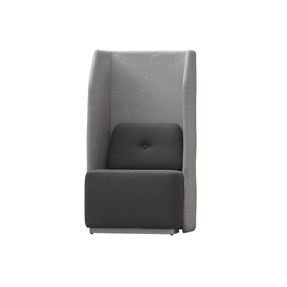 Sofá Soft Seating Individual  Negro/Gris 73x66x132 cm