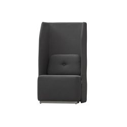 Sofá Soft Seating Individual  Negro/Negro 73x66x132 cm