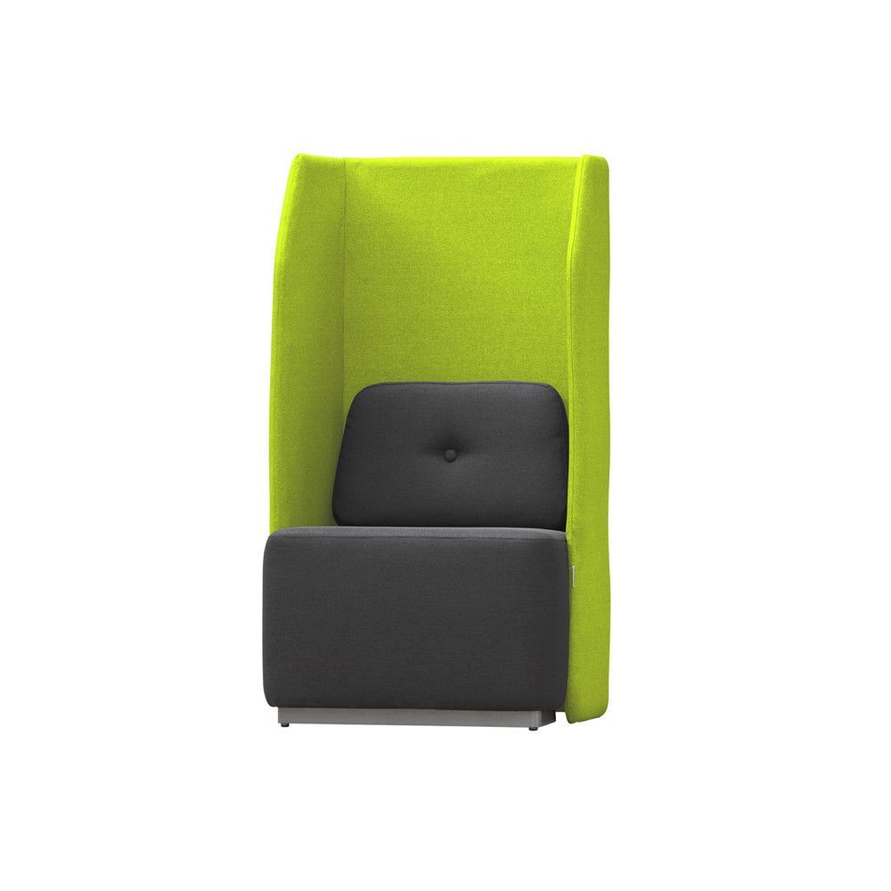 Sofá Soft Seating Individual  Negro/Verde 73x66x132 cm