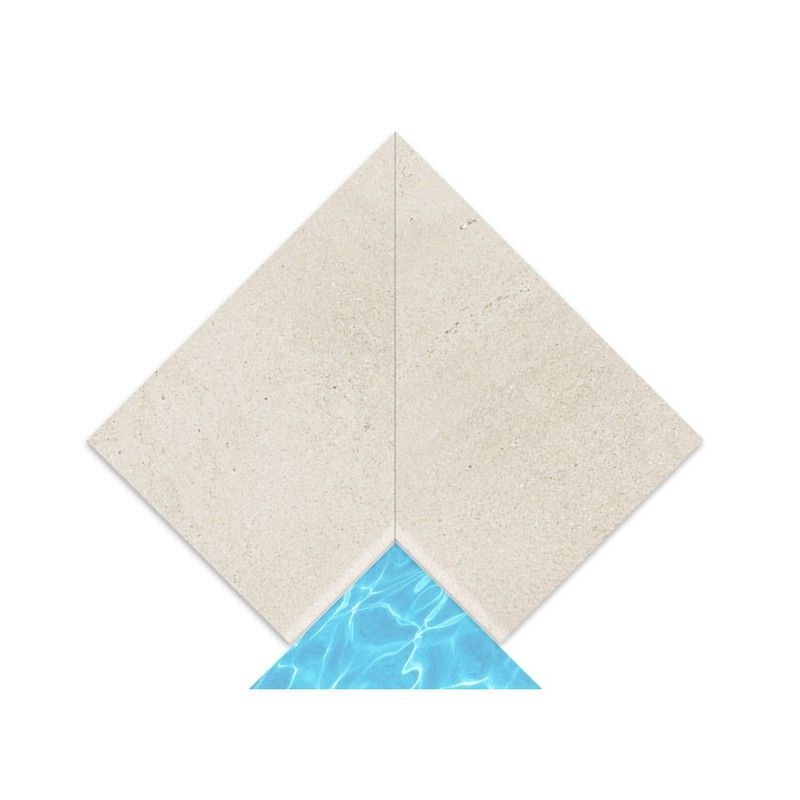 Solución esquina interior piscina Creta Stromboli Cream 33x50 cm