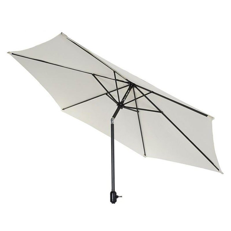 Sombrilla Inclinable de Acero Blanco, Ø300x250 cm