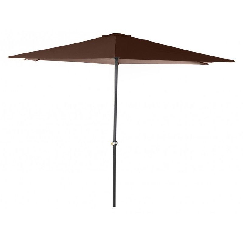 Sombrilla Plegable Marrón, Ø270x250 cm