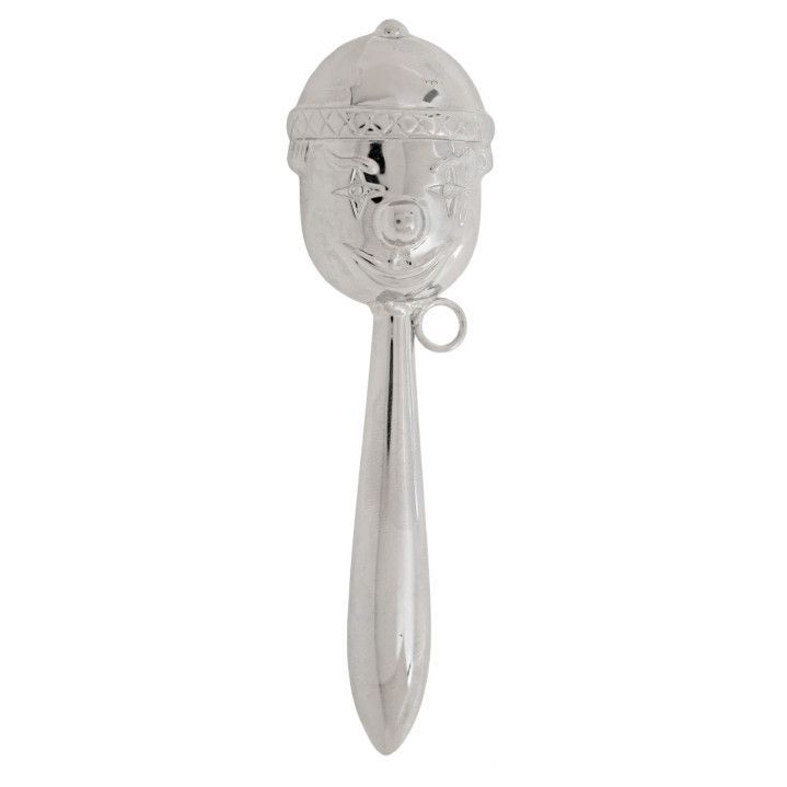 Sonajero Latón 13cm GA1206 Payaso Plateado