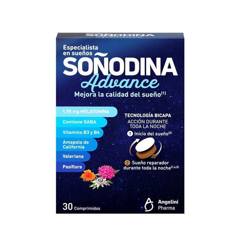 Soñodina Advance Melatonina Bicapa 30 Comprimidos