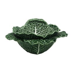 Sopera L de loza en verde, 33 x 33 x 21,7 cm | Repollo