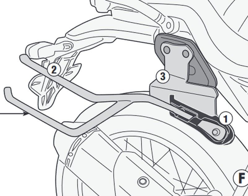 Soporte alforjas B. S 1000 21> Fijaci¾n rapida REMOVE-X