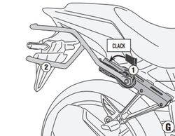 Soporte alforjas CB 500 X (19 > 22) de Fijaci¾n rapida REMOVE-X