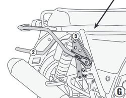 Soporte alforjas  Fijaci¾n rapida REMOVE-X para  Interceptor 650 (19 > 22)