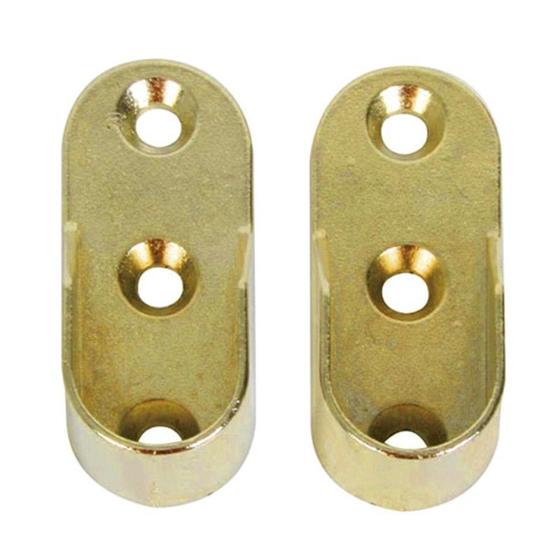 Soporte Barra Armario Lateral Cromado 2 Unidades