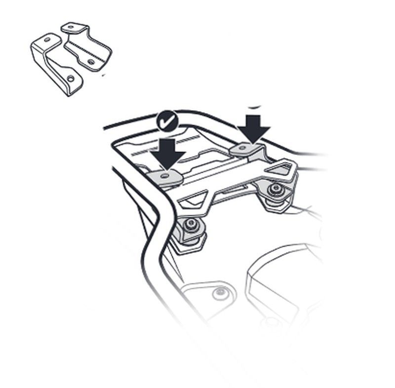 Soporte baúl shad bmw r1200/1250gs adventure 2019> y f 850 gs 18>20