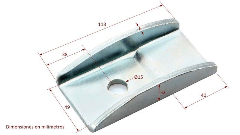 Soporte chasis chapa 6 mm