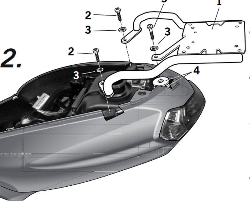 Soporte cofre shad kisbee rs 50 (13-14) / kysbee 100 (14-16)