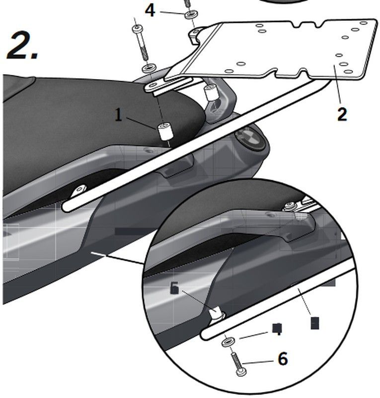 Soporte cofres shad bmw c600 sport