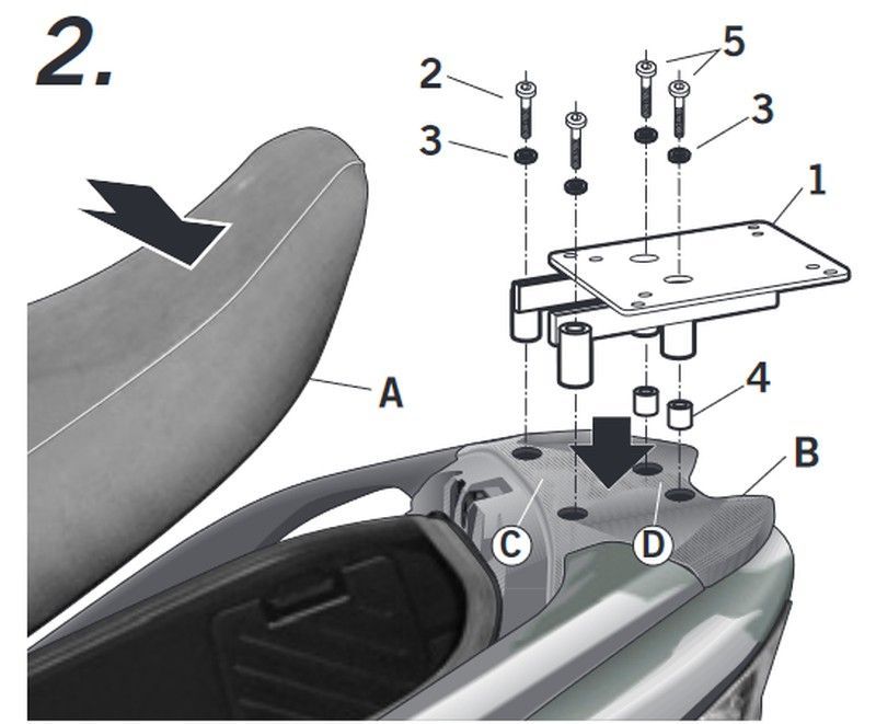 Soporte cofres shad burgman 400 k7 07>16