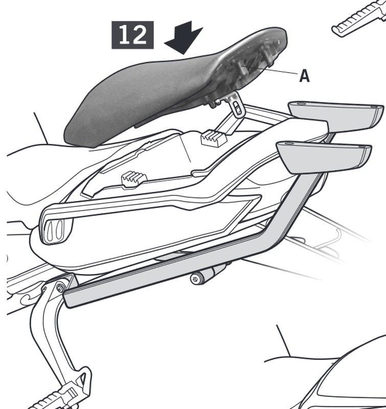 Soporte cofres shad yamaha fz8 '10