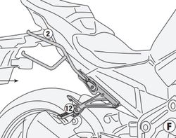 Soporte de K. Z 900 20>22 para Fijaci¾n rapida REMOVE-X para alforjas