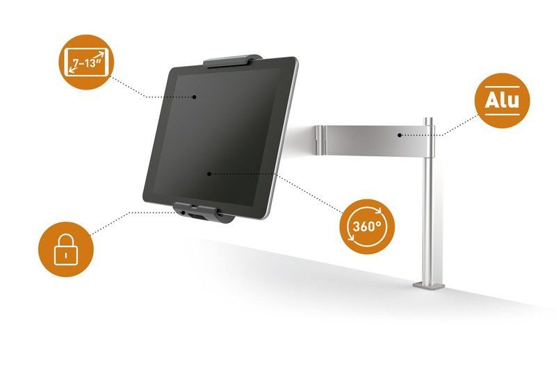 Soporte de tablet para mesa con pinza